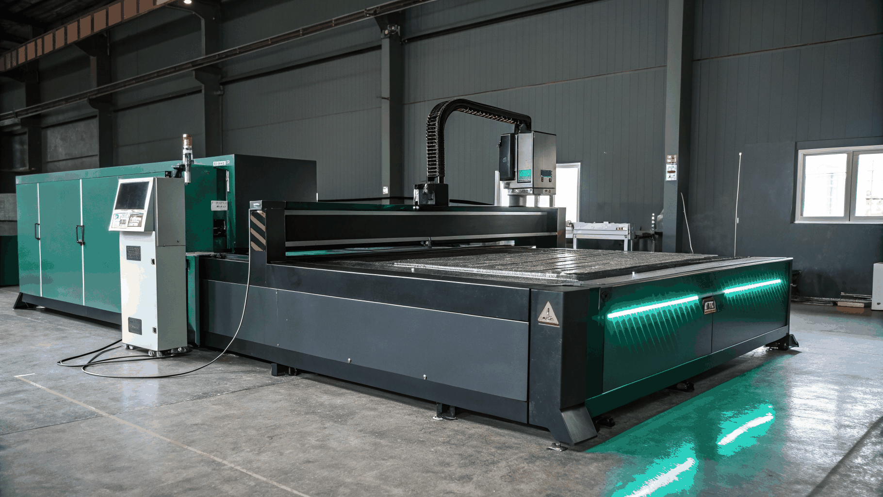 Industrial CO2 laser for continuous textile production