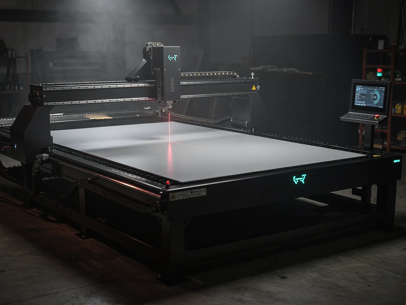 Large format fiber laser cutter for automotive body panels