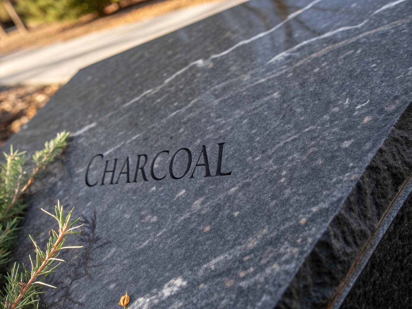 Laser engraved granite memorial plaque
