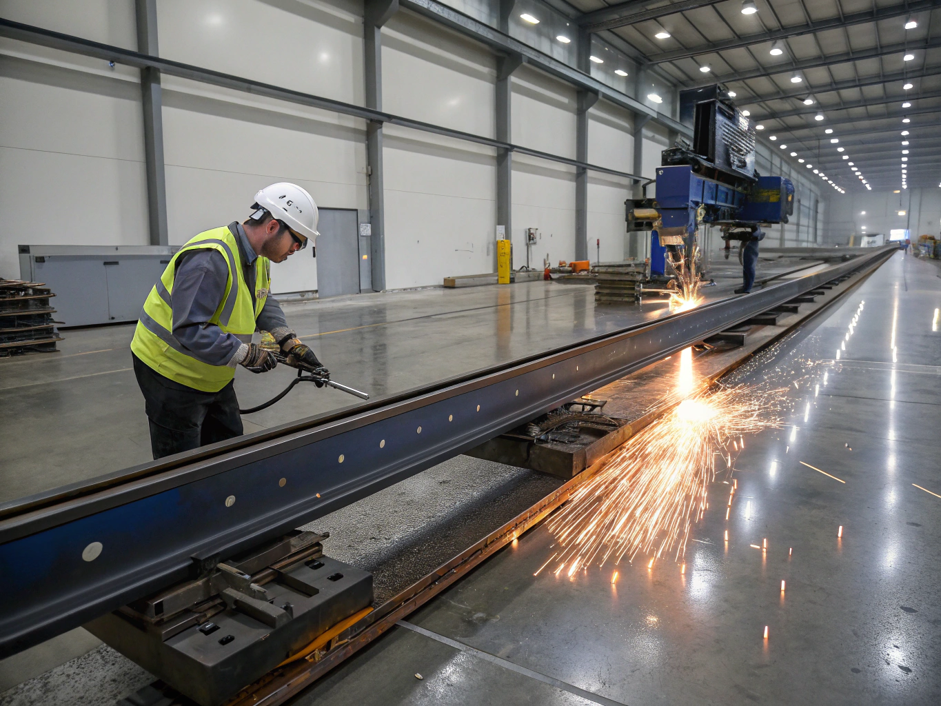 Automated laser cutter working in a dark factory
